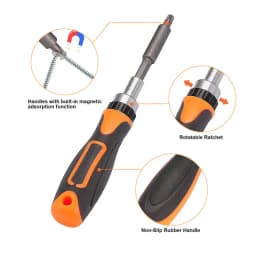 38 In 1 Multipurpose Screwdriver Bit Set Ratchet Cross Screwdriver Socket Wrench Set Household Wrenches Hand Labor Saving Tool