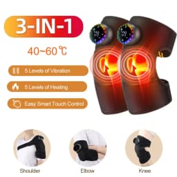 3 in 1 Heating Shoulder Massager Electric Knee Massage Blet Vibration Calf Heated Pad Hot Compress Joint Shoulder Steamer Device