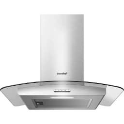 COMFEE' 60cm Chimney Cooker Range Hood Kitchen Stainless Steel Extractor with 3-Speed Modes LED Light & Glass