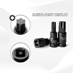 9PC 3/8" Drive Impact Torx Star Bit Sockets Set S2 Steel Bit Tool T20-T60 Sockets Bit