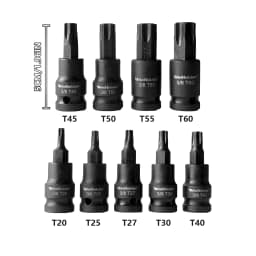 9PC 3/8" Drive Impact Torx Star Bit Sockets Set S2 Steel Bit Tool T20-T60 Sockets Bit