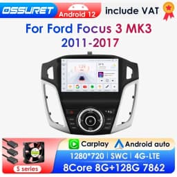 9Inch Android Car Radio for Ford Focus 3 MK3 2011 - 2017 Multimedia Video Player Carplay Android Auto Octa Core 7862 Stereo 2Din