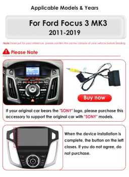 9Inch Android Car Radio for Ford Focus 3 MK3 2011 - 2017 Multimedia Video Player Carplay Android Auto Octa Core 7862 Stereo 2Din