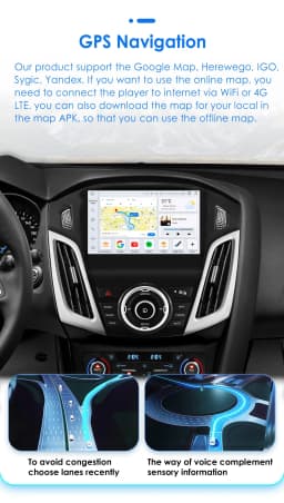 9Inch Android Car Radio for Ford Focus 3 MK3 2011 - 2017 Multimedia Video Player Carplay Android Auto Octa Core 7862 Stereo 2Din