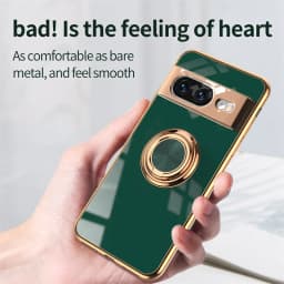 Flexbile Shockproof Plating Ring Holder Phone Case For Google Pixel 9 Pro XL 8A 8 Pro Cover Stand Back Shell Capa Funda Coque