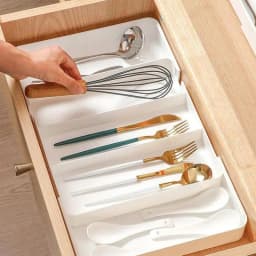 Drawer Organizer Kitchen Utensils Kitchen Silverware Drawer Organizer Multifunctional Utensil Tray For Kitchen Cutlery And