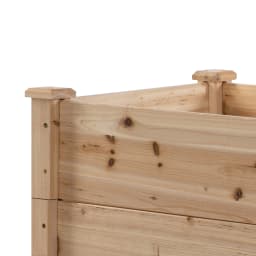 470L Wooden Raised Garden Bed 3-Tier Planter Kit for Patio 124L x 124W x 56H cm