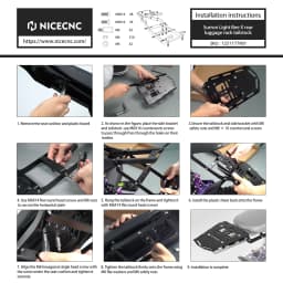 (EU Stock) Rear Luggage Rack Kit 2017-2025 For Surron light bee X S L1E Segway X160 X260 Electric Dirt Bike Top Case Bracket