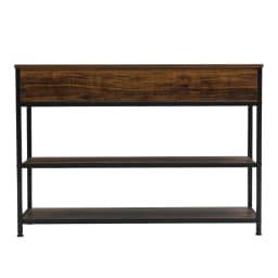 Console Table Narrow Entryway Table Vintage Console Table with Drawers and Shelves For Living Room Hallway Bookshelf