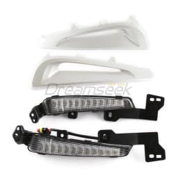 LED DRL Daytime Running Light for Toyota Prius XW50 2019-2022 Car Fog Light Dynamic Turn Signal Lamp Bezel Wires Front Driving