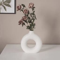 【Lifeideas】Nordic Style Ceramic Round Vase in White