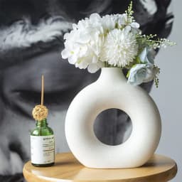 【Lifeideas】Nordic Style Ceramic Round Vase in White