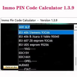 IMMO Pin Code Calculator V1.3.9 Repair equipment Diagnostic software Pin Code Calculator IMMO 1.3.9 obd2 scanner Code reader VC