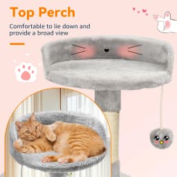 Passerscat Cat Tree Cat Tower With Toy For Indoor Cats Multi-Level With Scratching Posts Cat House Cozy Condo Padded Top Perches