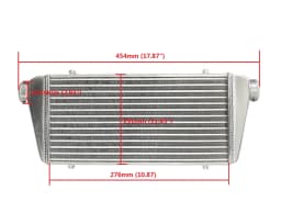 280 x 300 x 70mm ALUMINUM INTERCOOLER Tube and Fin 3" INLET/OUTLET FMIC TURBO
