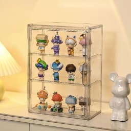 Voltsify Wall Mount Transparent 3-Tier Storage Display Case Hand-made Box Doll Frame Blind Box Storage Display Rack