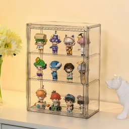 Voltsify Wall Mount Transparent 3-Tier Storage Display Case Hand-made Box Doll Frame Blind Box Storage Display Rack