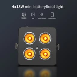 DMX LED 4x18W RGBWA UV 6IN1 Color Battery Wireless  Led Par Light Mini Battery Party Light 2.4G Wireless