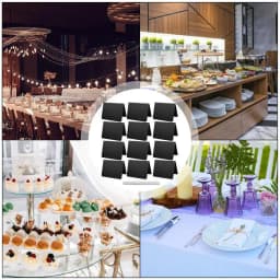 Food Display Signs 12pcs Food Message Chalkboard With 1pc White Pen Black Chalkboard For Display Food Place Name Business