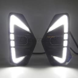 LED DRL Day Light for Nissan NP300 Navara 2021 2022 Daytime Running Light with Dynamic Sequential Turn Signal FK Type