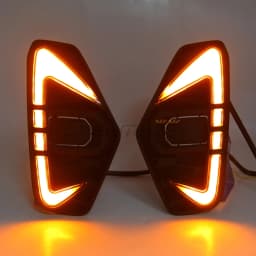 LED DRL Day Light for Nissan NP300 Navara 2021 2022 Daytime Running Light with Dynamic Sequential Turn Signal FK Type