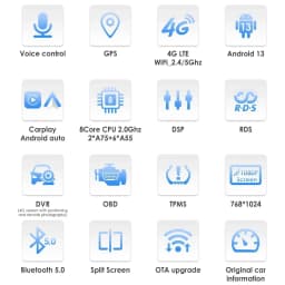 2 Din Android Car Multimedia Player for Opel Astra H J Vectra Vauxhall Antara Zafira Corsa C D Vivaro Meriva Veda Carplay 4G GPS