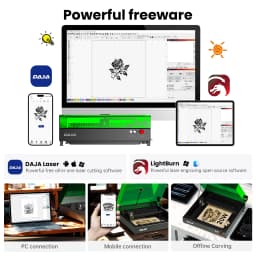 DAJA A8 Laser Cutter Engraver High precision Business Efficient Laser Engraving Machine for Metal Wood Acrylic Glass leather