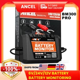 ANCEL BM300 Pro 6V/12V/24V Battery Tester Tool Bluetooth Battery Monitor SOC Battery Health Analyzer Battery Tools for Car Truck