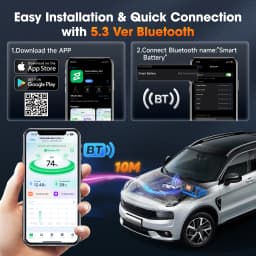 ANCEL BM300 Pro 6V/12V/24V Battery Tester Tool Bluetooth Battery Monitor SOC Battery Health Analyzer Battery Tools for Car Truck