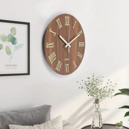 Voltsify Modern Luminous Wood Silent Wall Clock