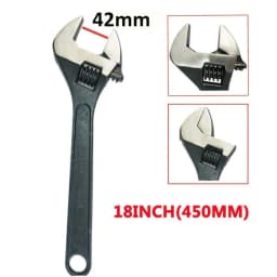 BRIEFNESS Wrench Motorcycle Repair Tool Workshop Repair Tool Black Adjustable Wrench Multi-Purpose Tool 18"/450 mm