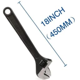 BRIEFNESS Wrench Motorcycle Repair Tool Workshop Repair Tool Black Adjustable Wrench Multi-Purpose Tool 18"/450 mm