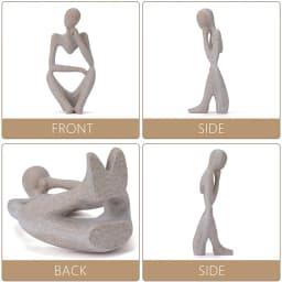 Voltsify Resin Sculpture Art Abstract Meditator Statue Tabletop Ornament