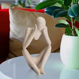 Voltsify Resin Sculpture Art Abstract Meditator Statue Tabletop Ornament