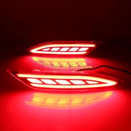 For Honda Vezel HR-V 2014 2015 2016 2017 2018 2019-2021 LED Rear Bumper Tail Light Brake Lamp W/ Reflector Turn Signal Red Lens