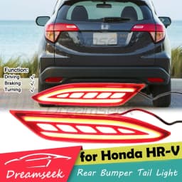For Honda Vezel HR-V 2014 2015 2016 2017 2018 2019-2021 LED Rear Bumper Tail Light Brake Lamp W/ Reflector Turn Signal Red Lens