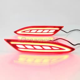 For Honda Vezel HR-V 2014 2015 2016 2017 2018 2019-2021 LED Rear Bumper Tail Light Brake Lamp W/ Reflector Turn Signal Red Lens
