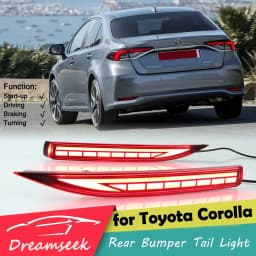 LED Reflector Rear Bumper Tail Light for Toyota Corolla Sedan 2019 2020 2021 Driving Brake Lamp with Dynamic Turn Signal YX Type