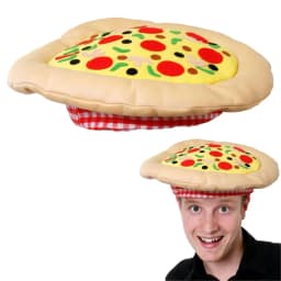 Pizza Hat - Italian Pizza Hat Novelty Food Hat - Perfect for Fancy Dress Events Funny Costume Party Accessory