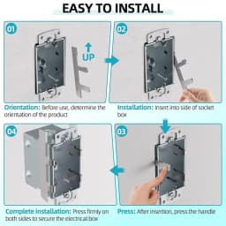 F Clamps For Wall Electrical Box 10X Electrical Wall Control Box F Clamps Support Plaster Ears Included Electricians Maintenance