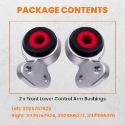 2x Front Right Left Control Arm Polyurethane Bushes For BMW 3 Series E46 Z4 E85 31121095278
