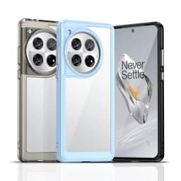 For OnePlus 12 Case Clear Hard PC Back + Soft TPU Bumper Camera Lens Protection Transparent Cover For One Plus 12