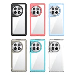 For OnePlus 12 Case Clear Hard PC Back + Soft TPU Bumper Camera Lens Protection Transparent Cover For One Plus 12