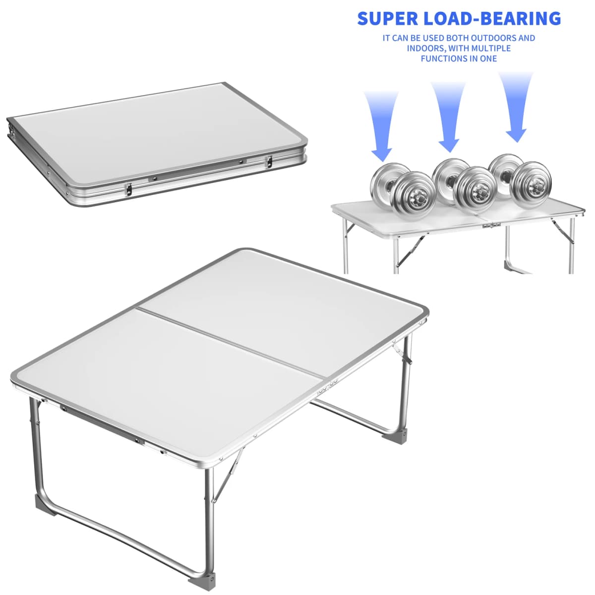 BRIEFNESS Folding Picnic Camping Table,Aluminium Lightweight Foldable Outdoor Garden Backyards BBQ Portable Table.