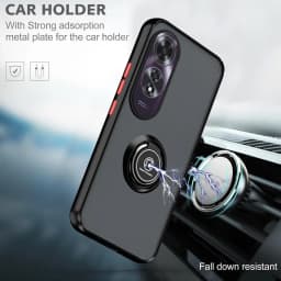 Armor Matte Case For OPPO A60 A40 A40M A80 A79 5G A98 A78 A58 A38 A18 A3 Pro Cover Ring Holder Stand Shockproof Coque Fundas