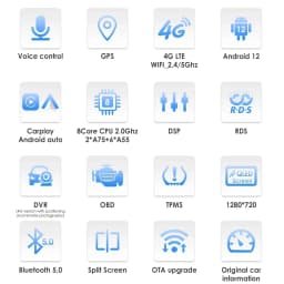 Apple Carplay Android Auto Car Multimedia Player for Skoda Fabia 3 III 2015 GPS Tracker Autoradio 360°Vehicle Camera DVR in Dash
