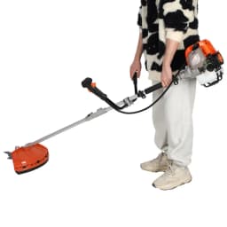 52cc Weed Wacker Gas Powered Trimmer 2 in 1 Cordless Hedge Trimmer 2-Stroke Brush Cutter Handheld Lawn Mower Garden Power Tools