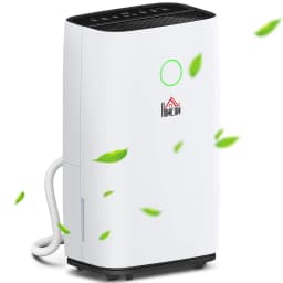 HOMCOM 20L/Day Portable Quiet Dehumidifier for Home, Electric Air De-Humidifier