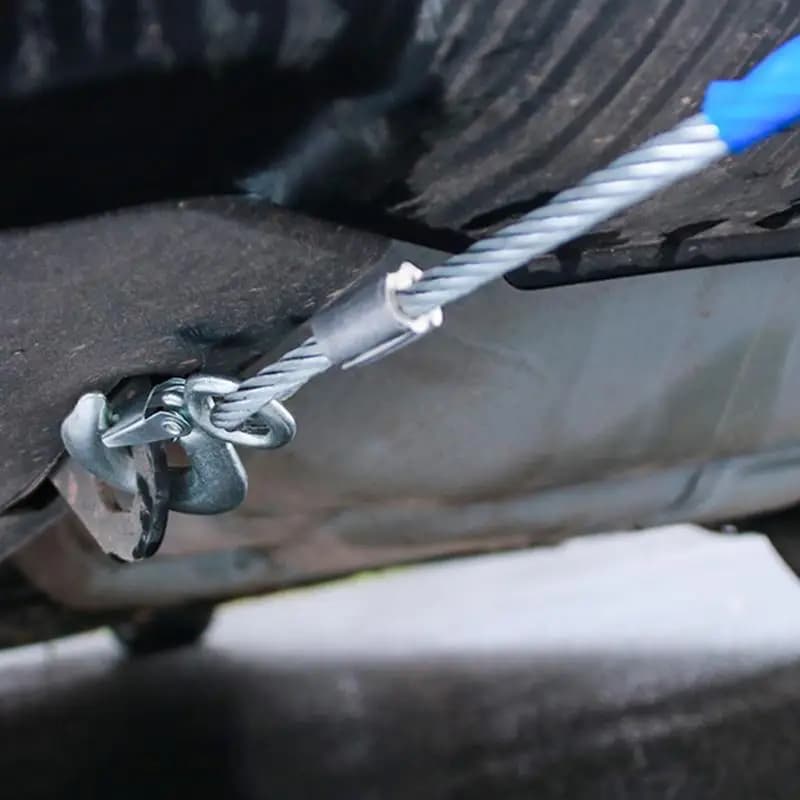 Heavy-Duty Tow Strap Steel Wire Towing Strap Car Supplies Anti-Slip High Tensile Strength For Truck Boats Motorcycles
