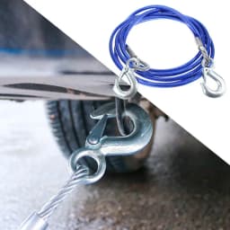 Heavy-Duty Tow Strap Steel Wire Towing Strap Car Supplies Anti-Slip High Tensile Strength For Truck Boats Motorcycles